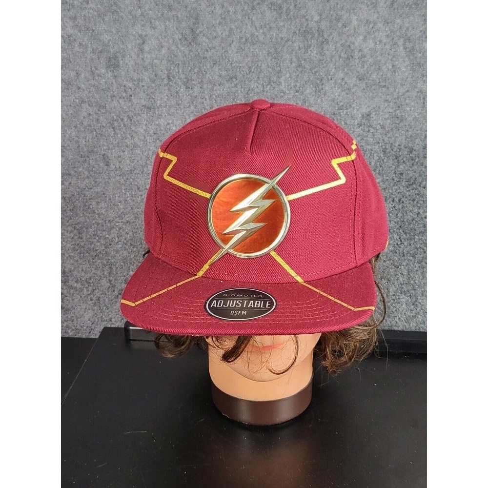 The Flash Biofield Snapback Hat Superhero Baseball Cap Adjustable DC Comics OSFM